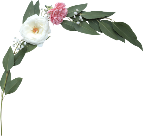 Leaves and flowers corner foliage cutout